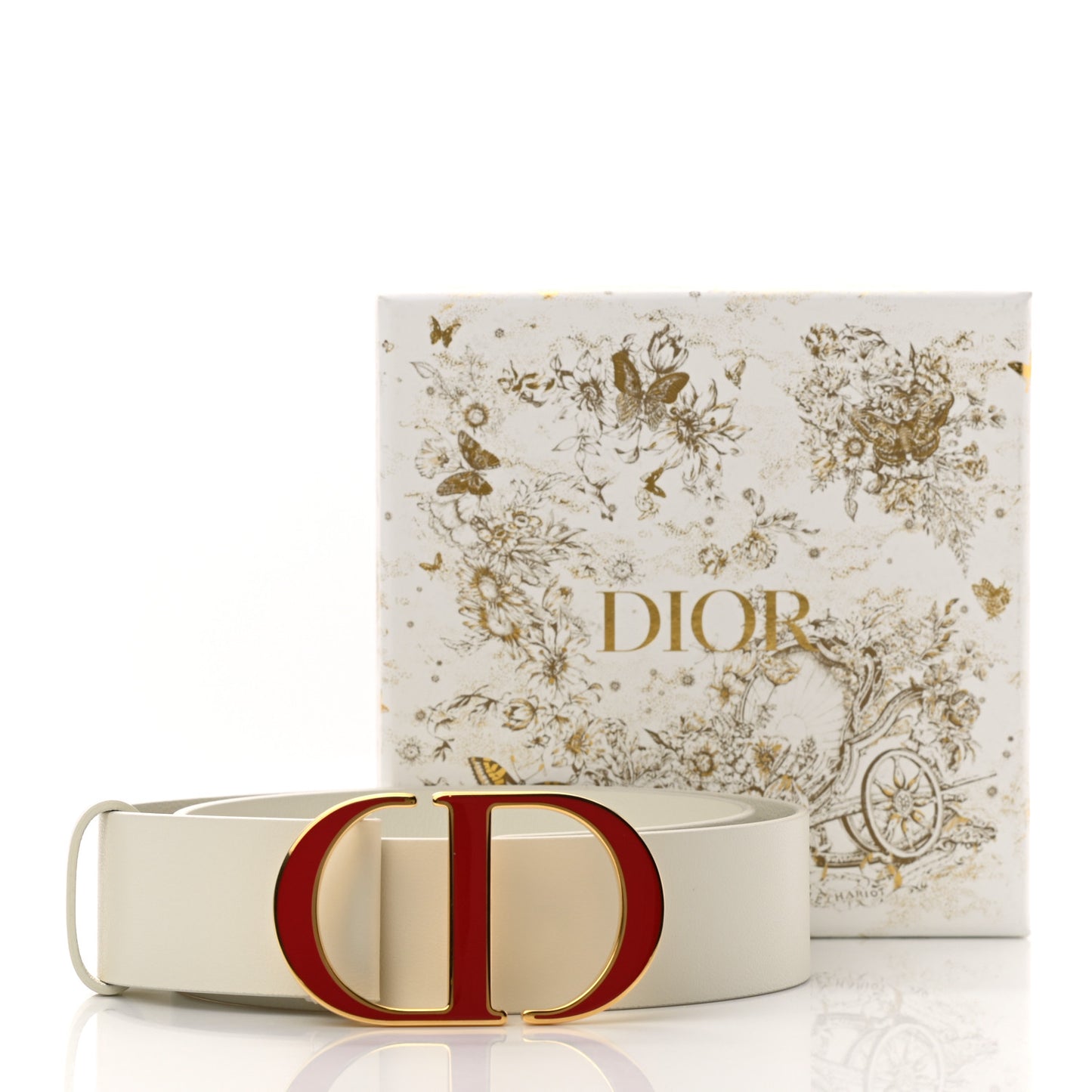 Calfskin 30 Montaigne Belt 70 Latte Multicolor