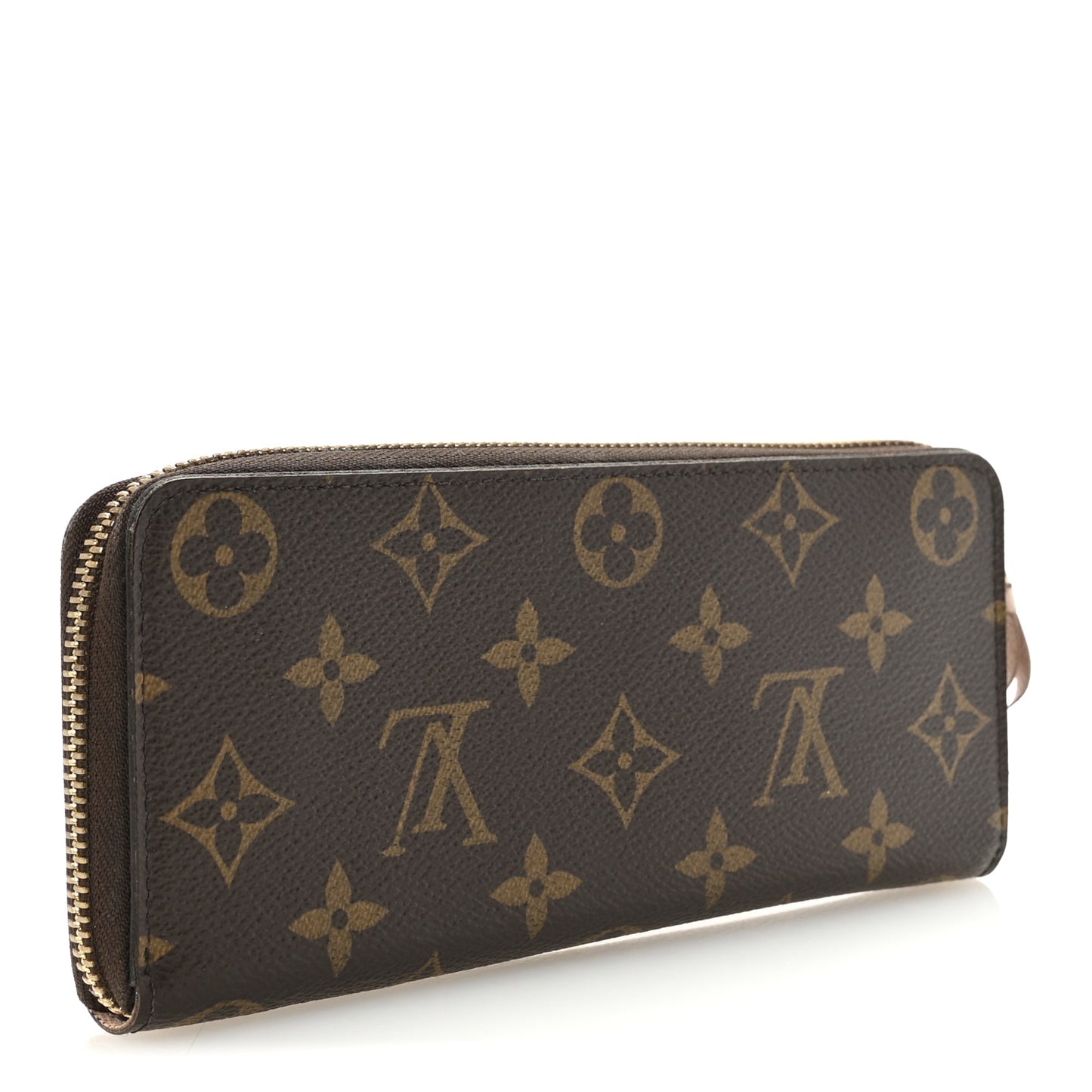 Monogram Clemence Wallet Rose Ballerine