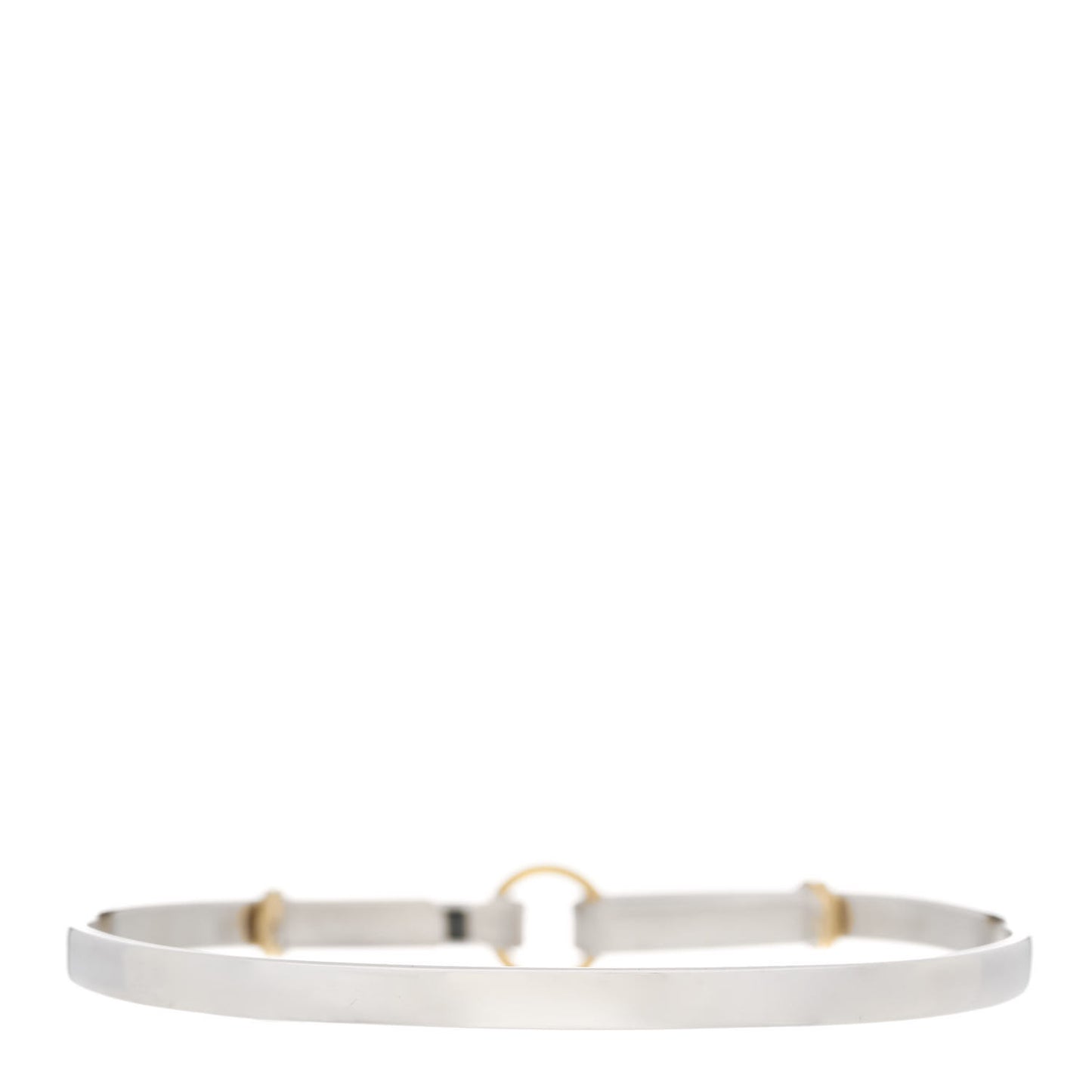 Sterling Silver 18K Yellow Gold Double Loop Bangle Bracelet