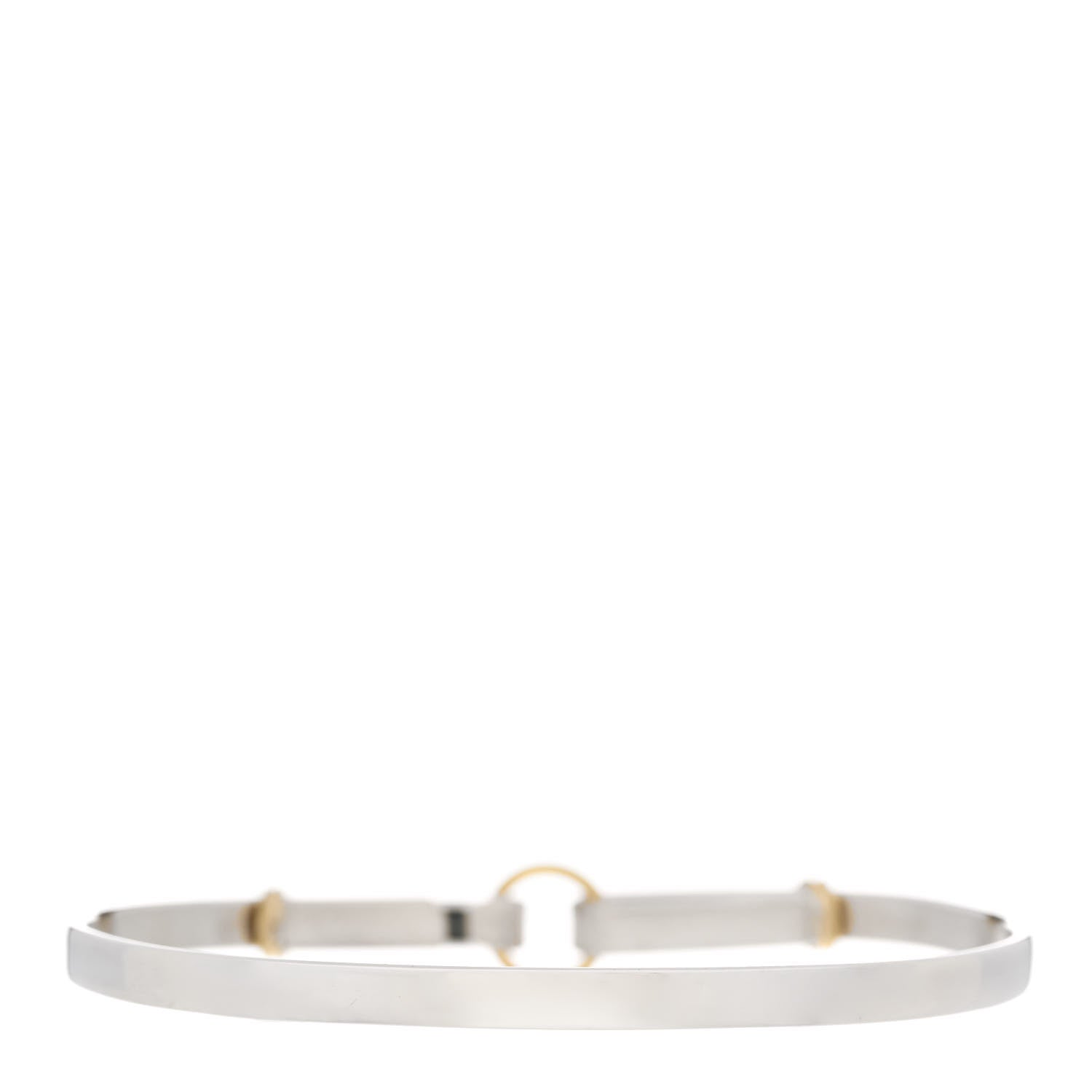 Tiffany Sterling Silver 18K Yellow Gold Double Loop Bangle Bracelet 2 of 6