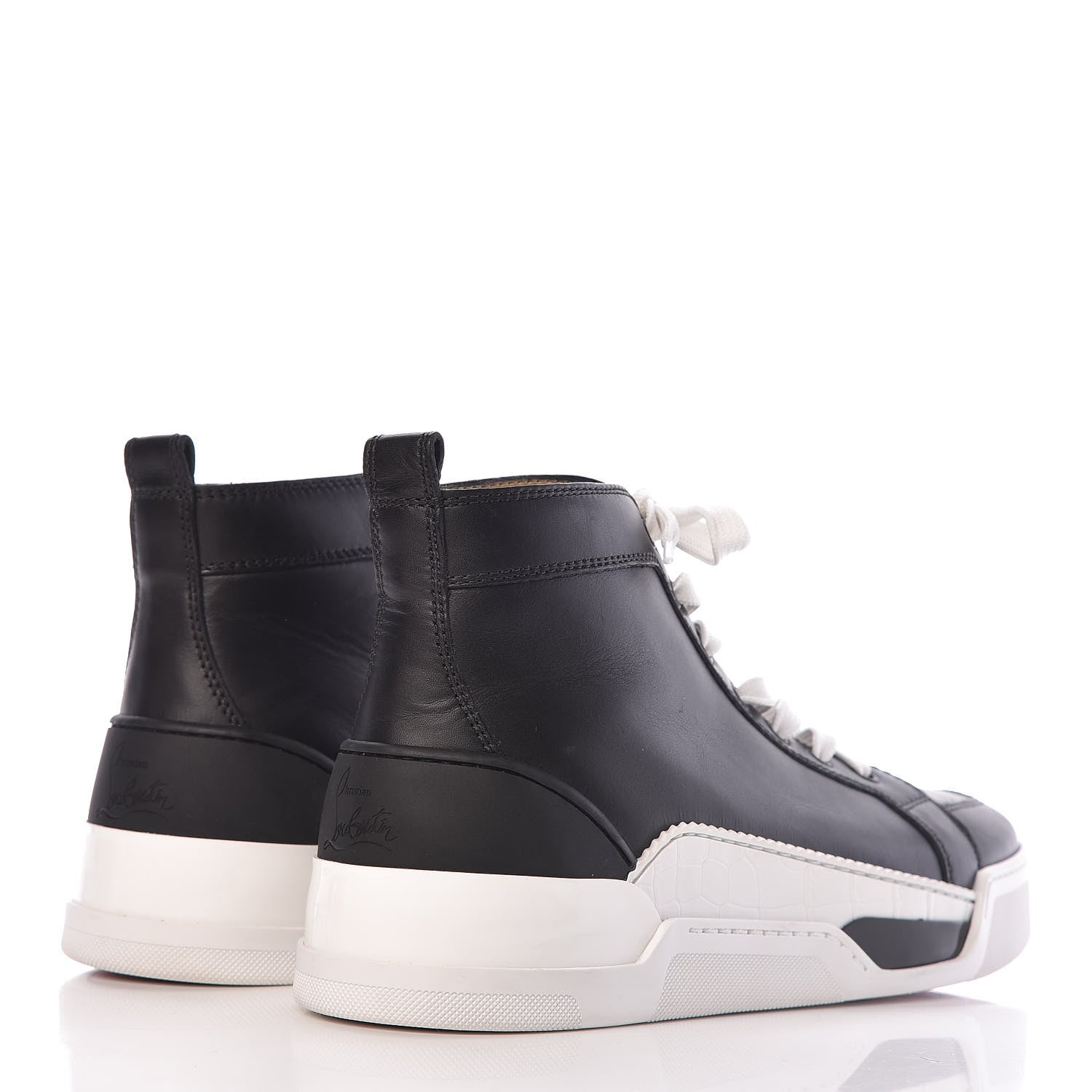 Christian Louboutin Calfskin Mens Rankick Flat Sneakers 42.5 Black 4 of 14