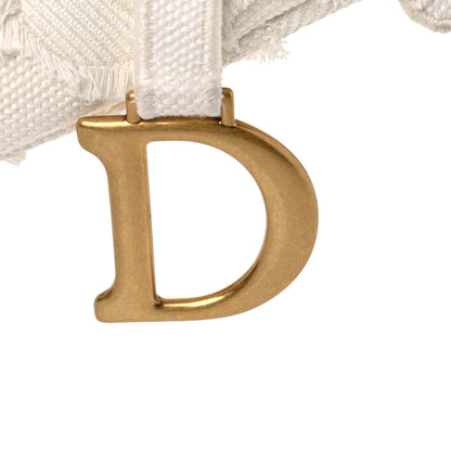 Christian Dior Canvas Embroidered Camouflage Saddle Bag White 28 of 28