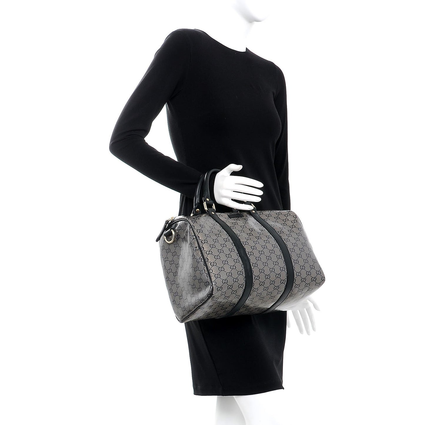 Crystal Monogram Medium Joy Boston Black