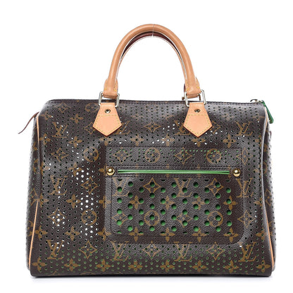 Louis Vuitton Monogram Perforated Speedy 30 Green 1 of 6
