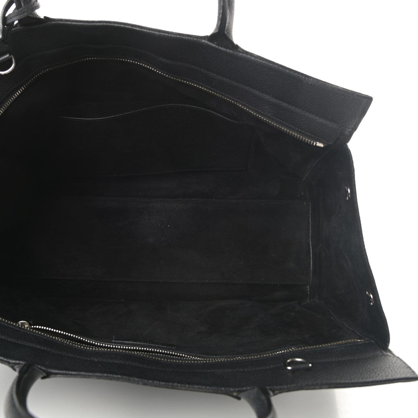 Grained Calfskin Medium Cabas Rive Gauche Black