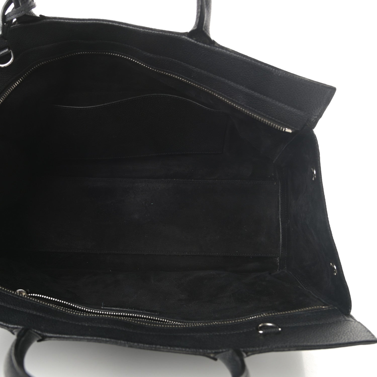 Saint Laurent Grained Calfskin Medium Cabas Rive Gauche Black 5 of 17