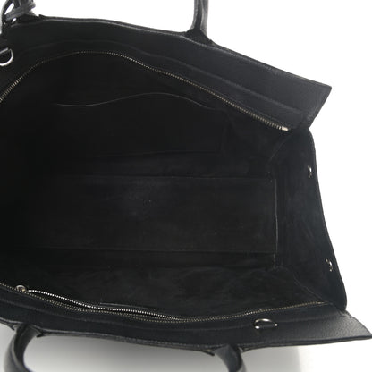 Saint Laurent Grained Calfskin Medium Cabas Rive Gauche Black 5 of 17
