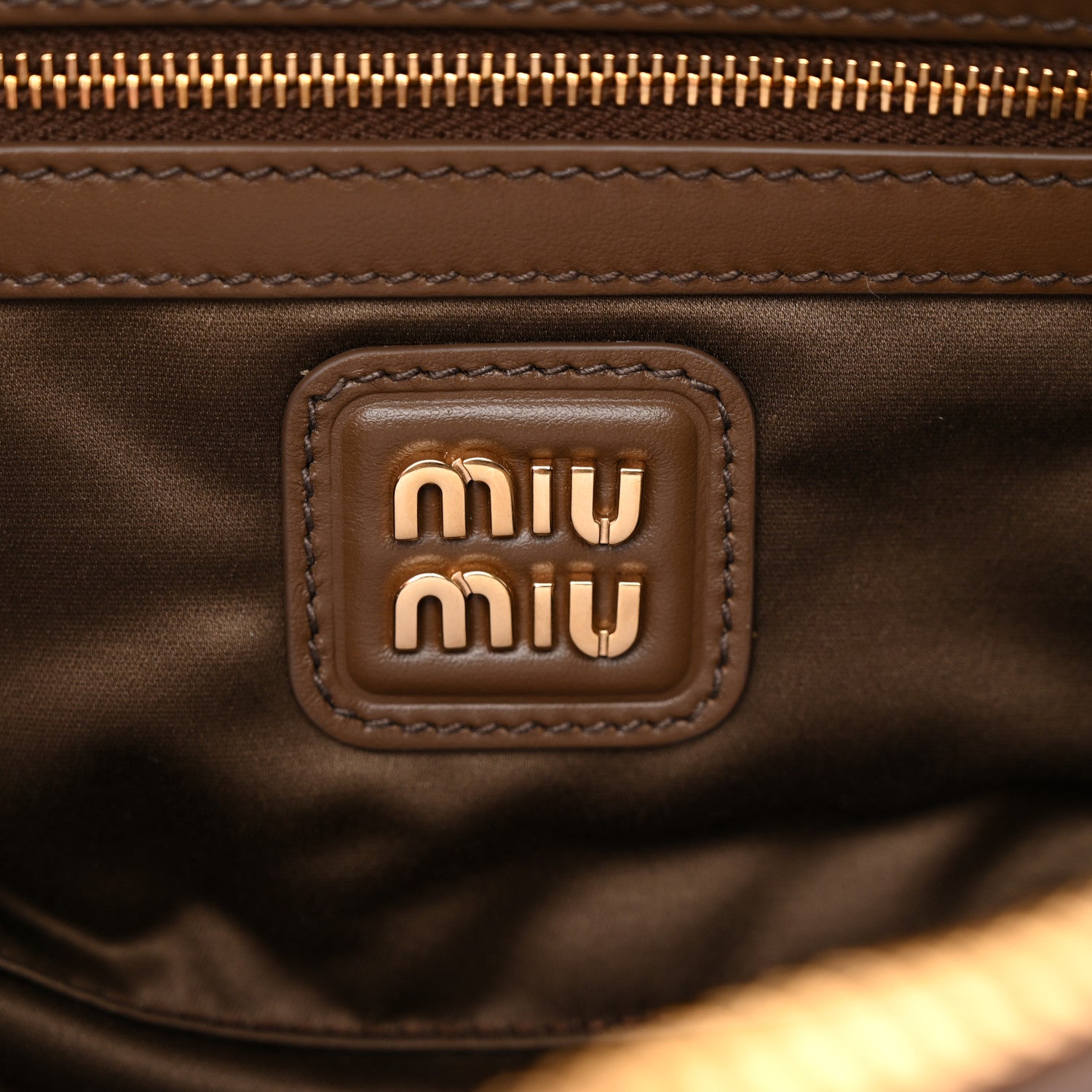 Miu Miu Calfskin Large Arcadie Top Handle Bag Tundra 1914542