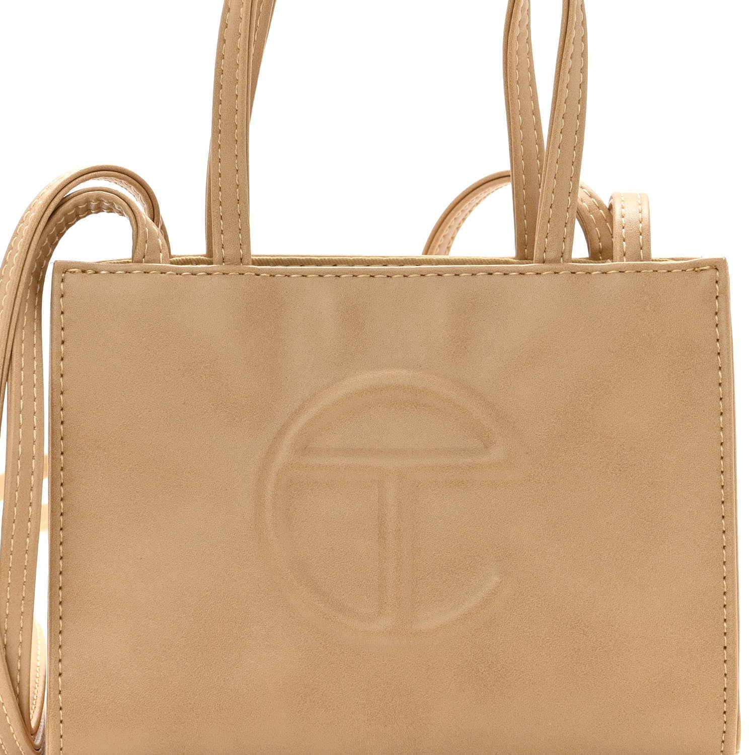 Telfar Vegan Leather Small Shopping Bag Cream 7 of 9