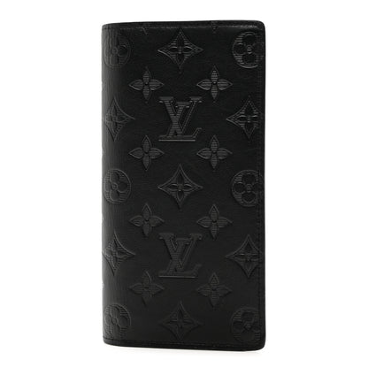 Louis Vuitton Calfskin Monogram Shadow Brazza Wallet Black 1 of 6