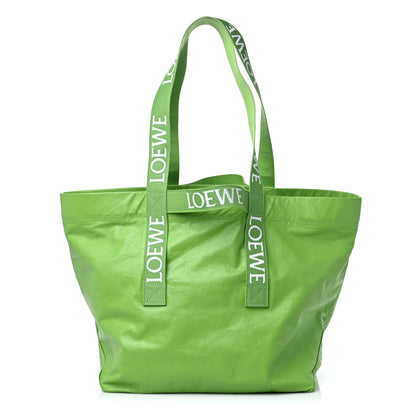 Loewe Paper Calfskin Fold Shopper Tote Bright Apple 1 of 12