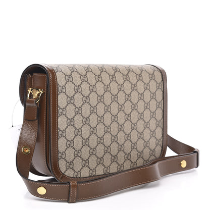 Gucci GG Supreme Monogram Horsebit 1955 Shoulder Bag Beige Brown Sugar 3 of 9