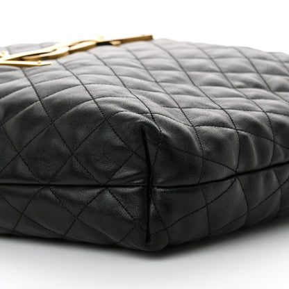 Saint Laurent Lambskin Quilted Maxi Icare Shopping Tote Black 11 of 12