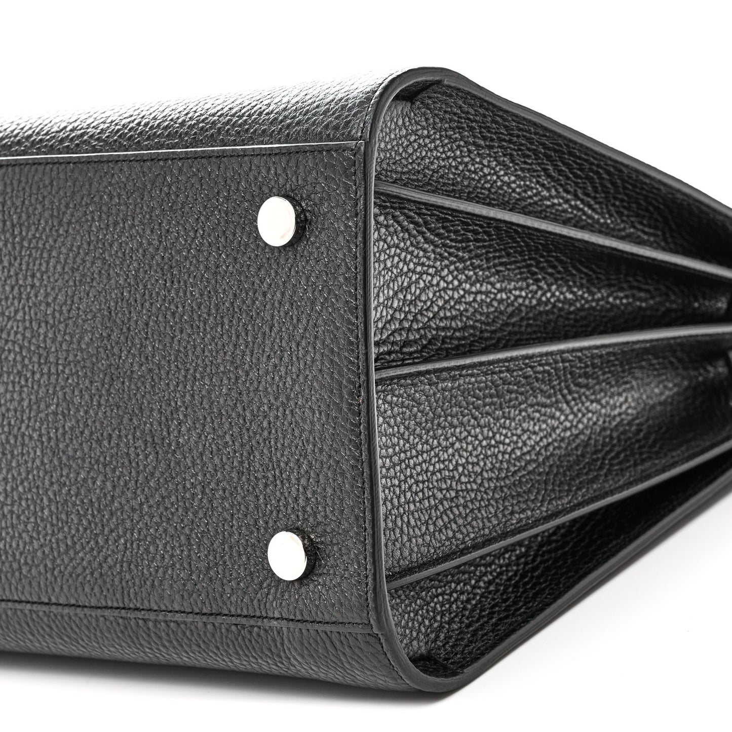 Grained Calfskin Large Sac De Jour Black