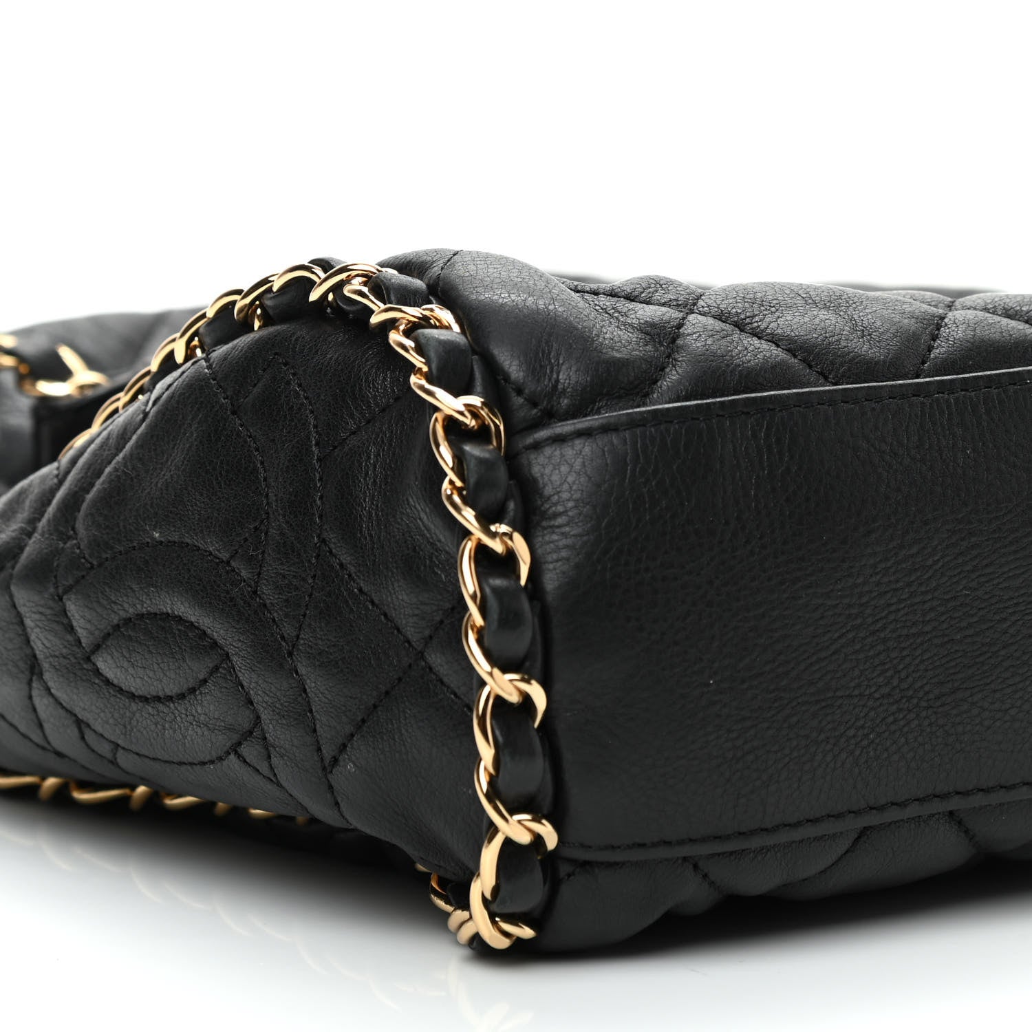 Chanel Calfskin Quilted Medium Chain Me Hobo Black 8 of 9