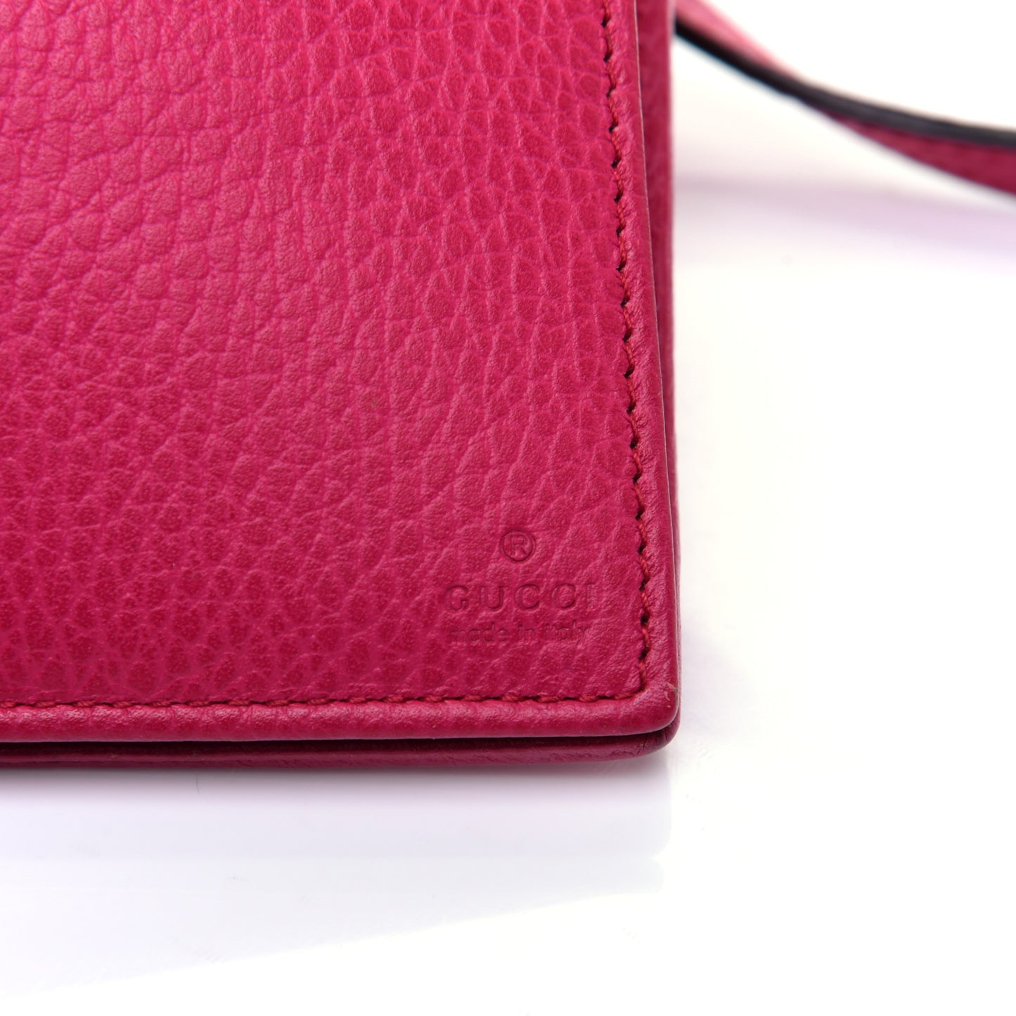 Dollar Calfskin Mini Swing Wallet Bag Blossom