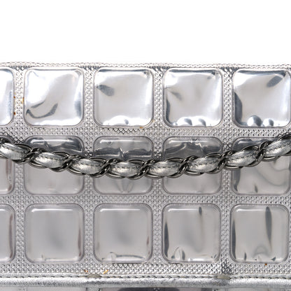 Chanel Vinyl Large Ice Cube Flap Silver 8 of 12