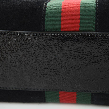 Gucci Suede Patent GG Web Medium Ophidia Boston Black 11 of 12