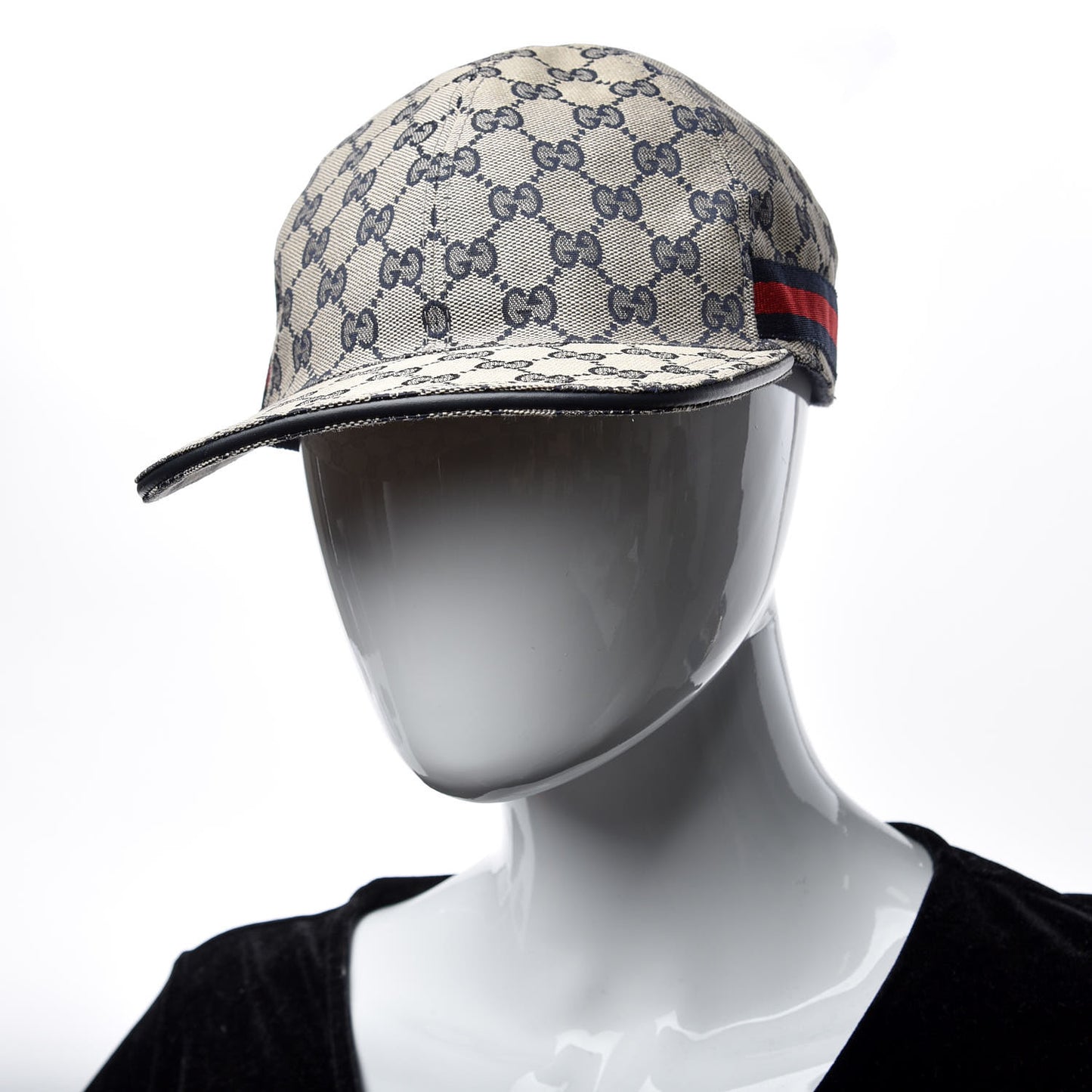 Monogram Web Baseball Hat M Beige Blue