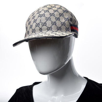 Gucci Monogram Web Baseball Hat M Beige Blue 2 of 7
