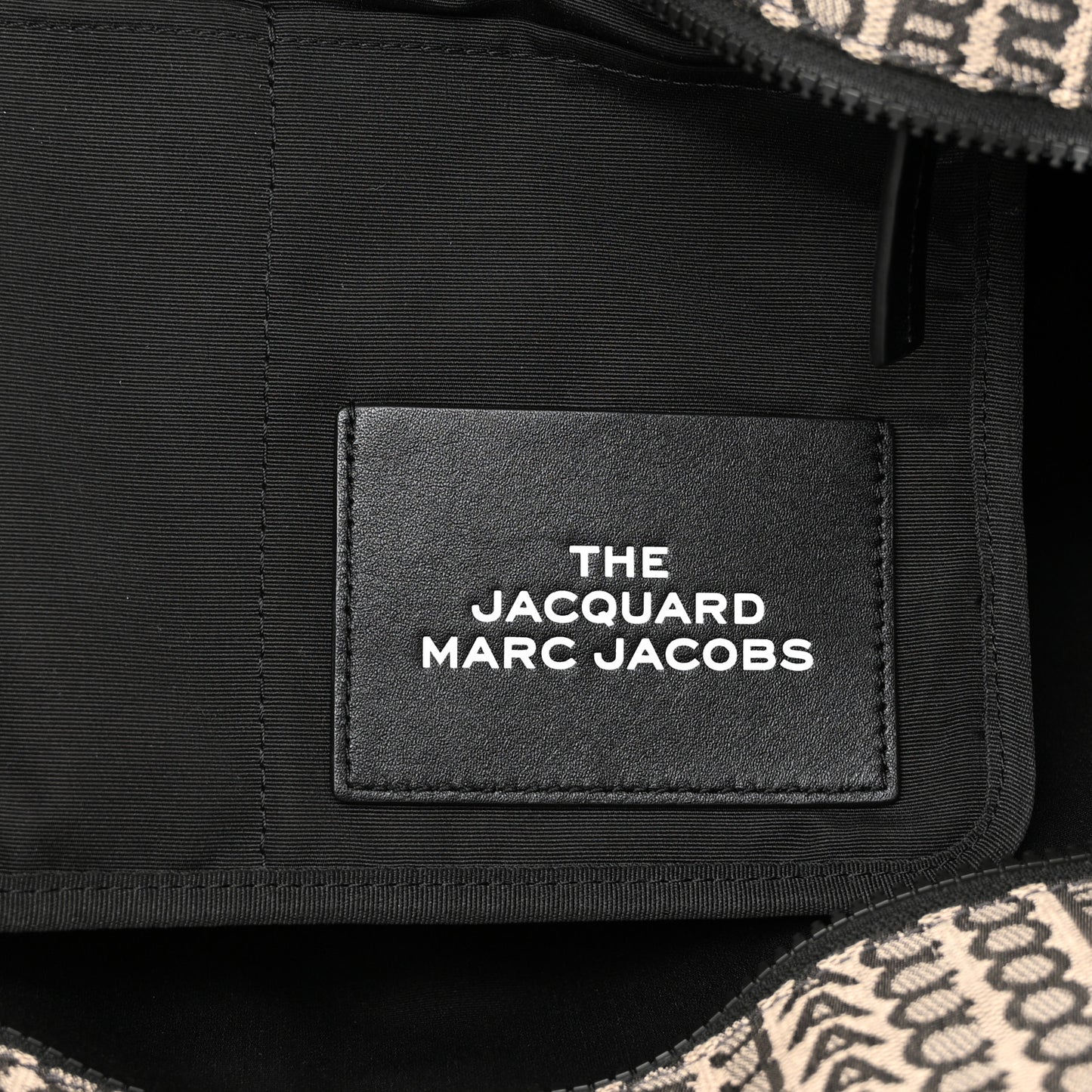 Cotton Jacquard Monogram Large The Traveler Tote Bag Beige Multicolor