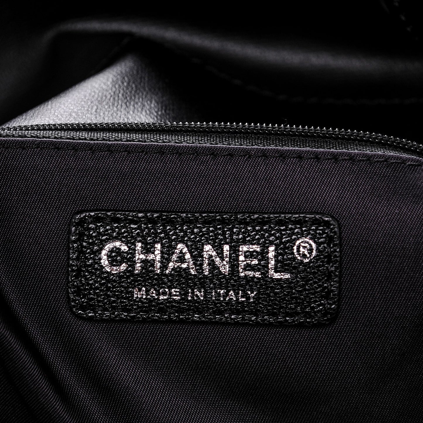 Coated Canvas Quilted Large Paris Biarritz Tote Black