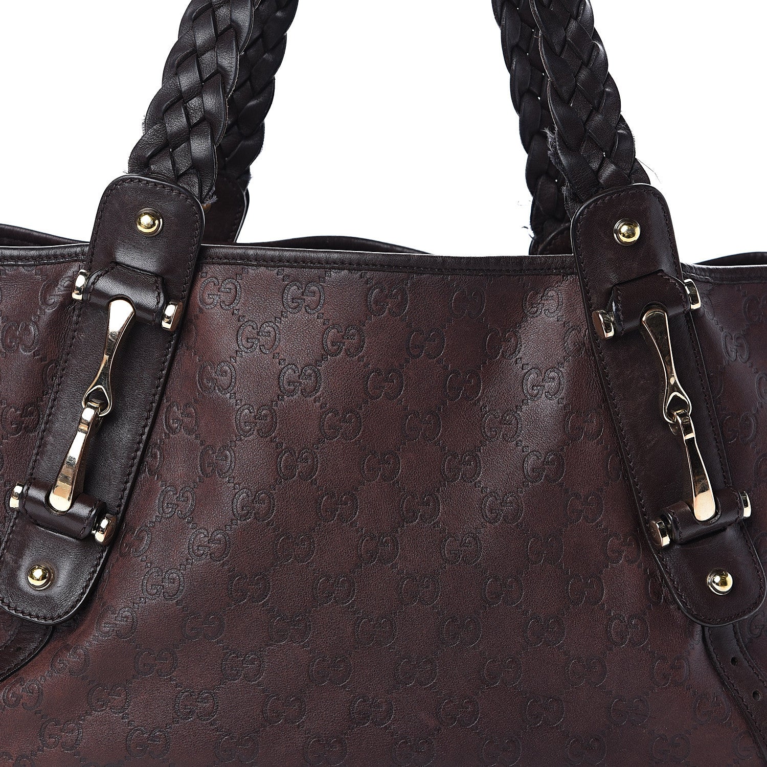 Gucci Guccissima Medium Pelham Shoulder Bag Dark Brown 6 of 8