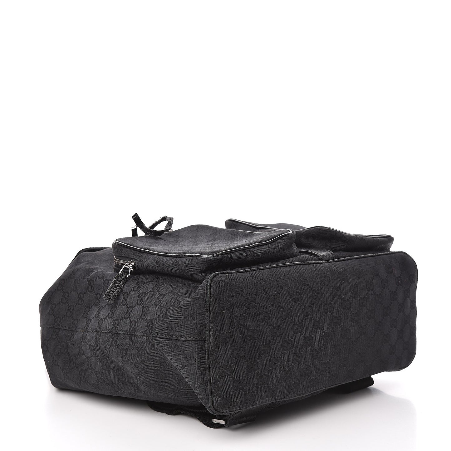 GG Monogram Single Buckle Backpack Black