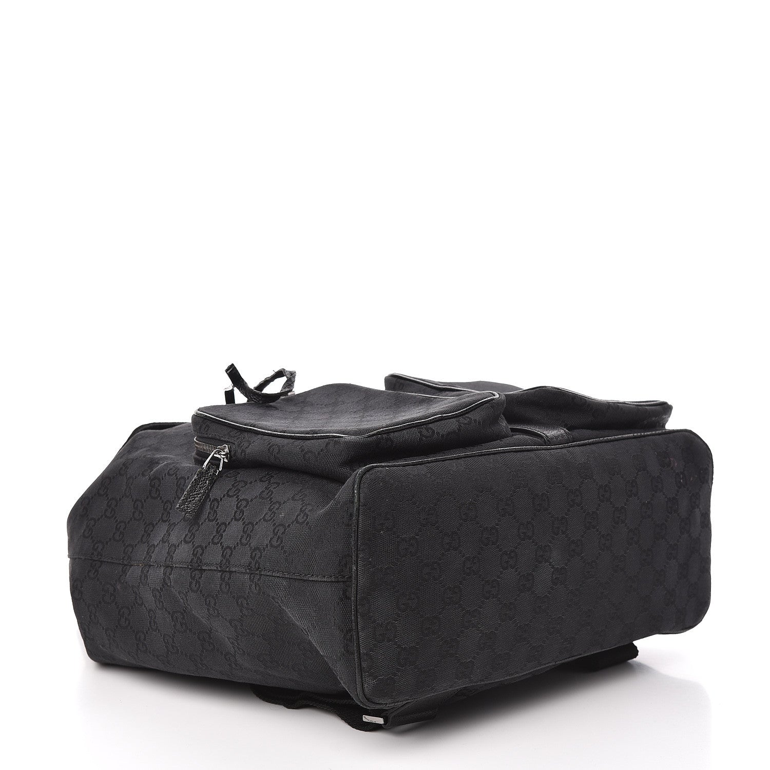 Gucci GG Monogram Single Buckle Backpack Black 4 of 18