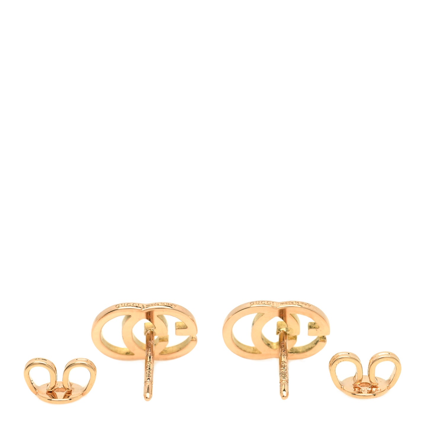 18K Rose Gold GG Tissue Stud Earrings