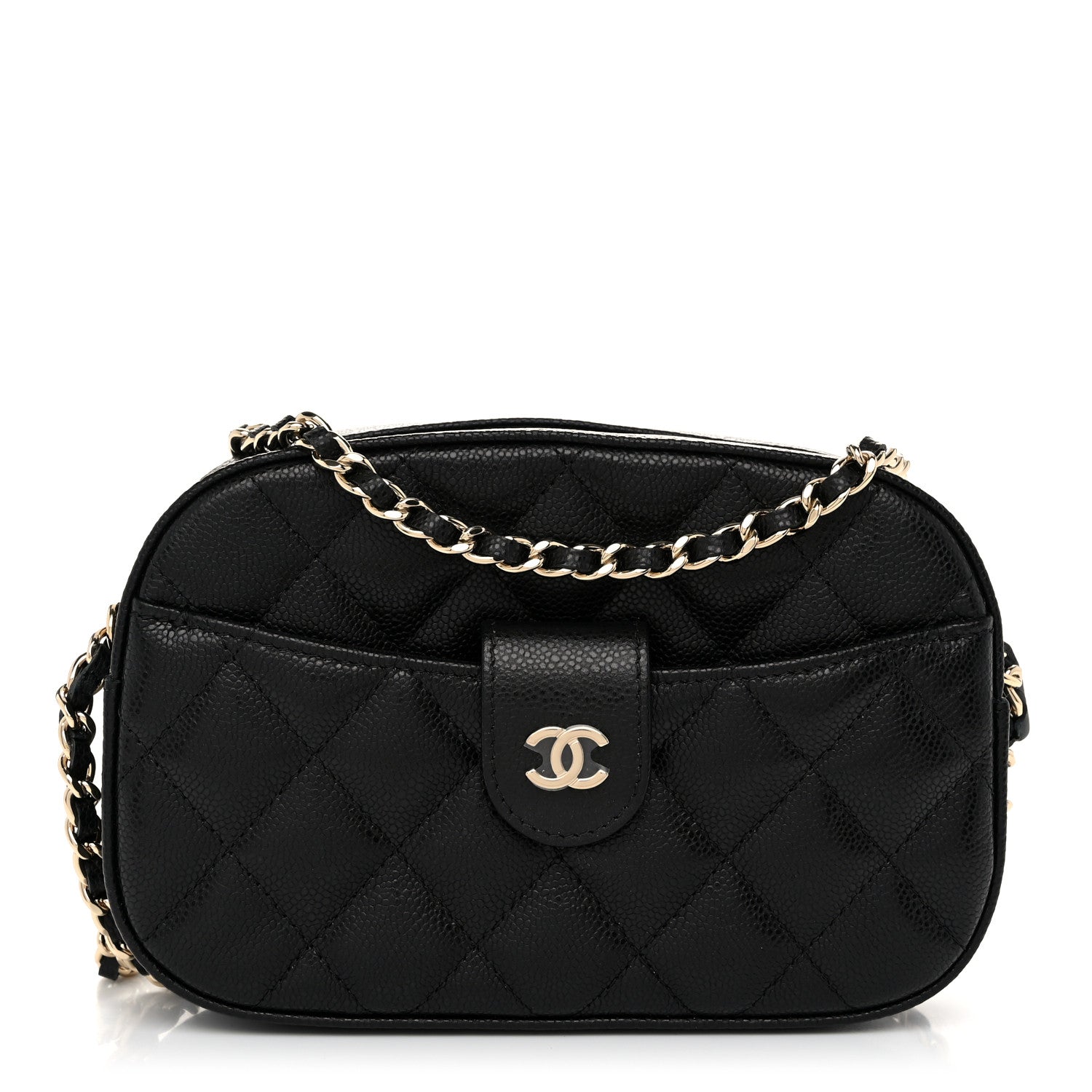 Chanel Caviar Quilted Chain Camera Bag Black 1 of 11