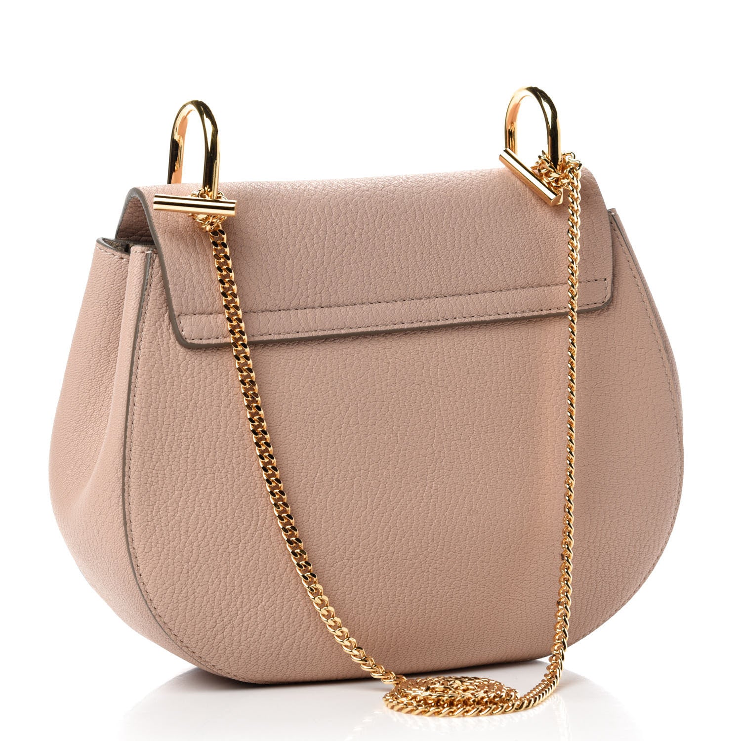 Chloe Grained Lambskin Drew Shoulder Bag Cement Pink 3 of 10
