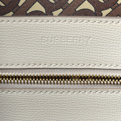 Burberry Calfskin Embossed Monogram Motif Medium Tote Limestone 8 of 9