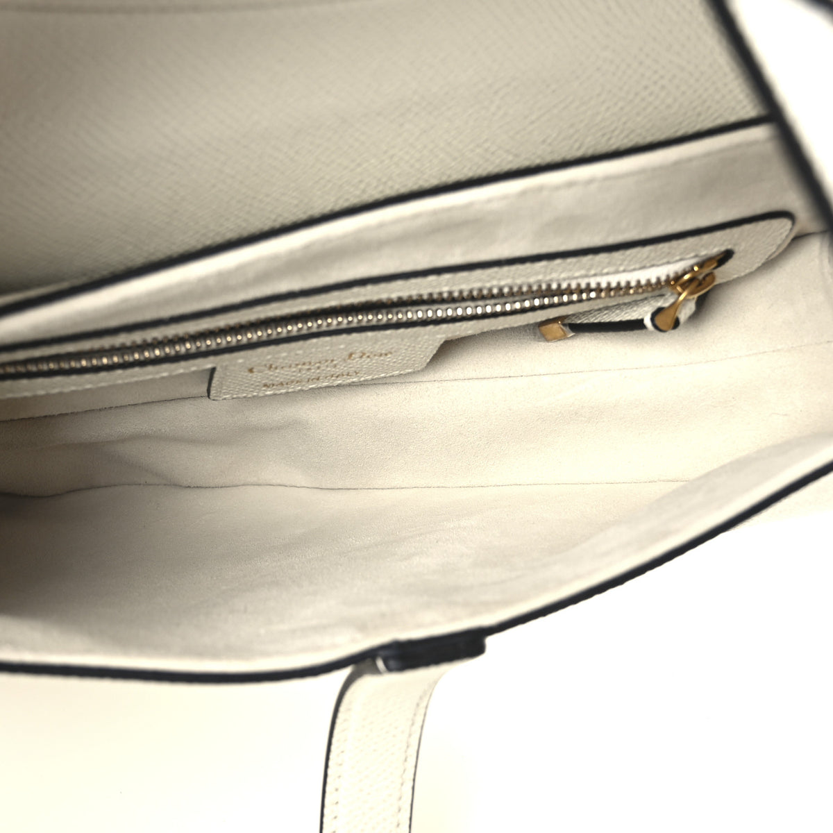 Christian Dior Grained Calfskin Saddle Bag With Strap Latte 5 of 10