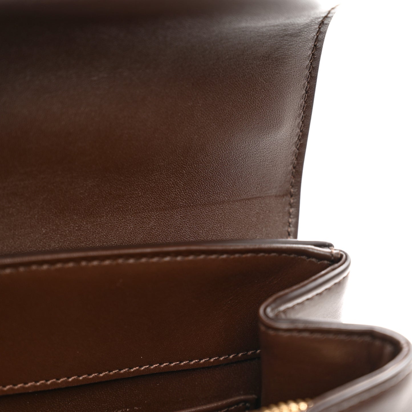 Satinated Calfskin Medium 16 Top Handle Bag Brown