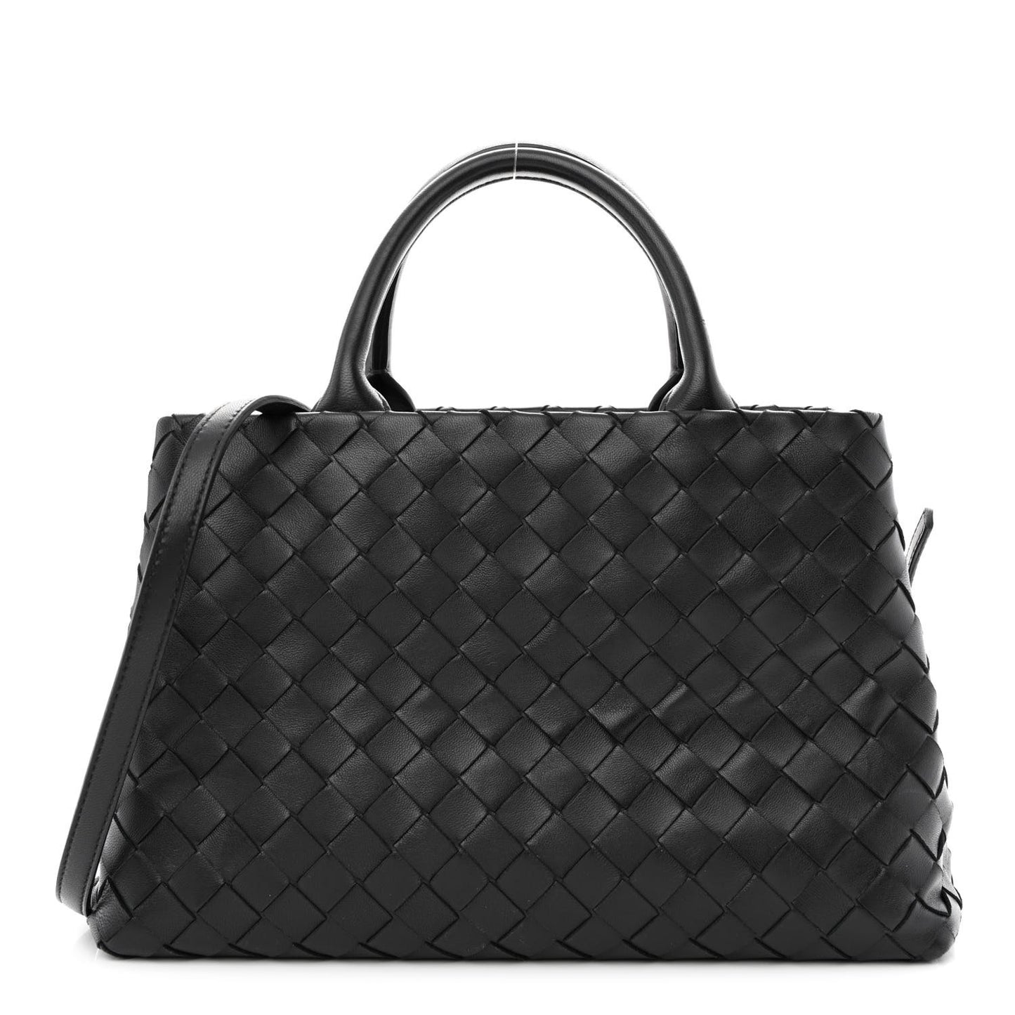 Nappa Intrecciato New Roma Tote Black