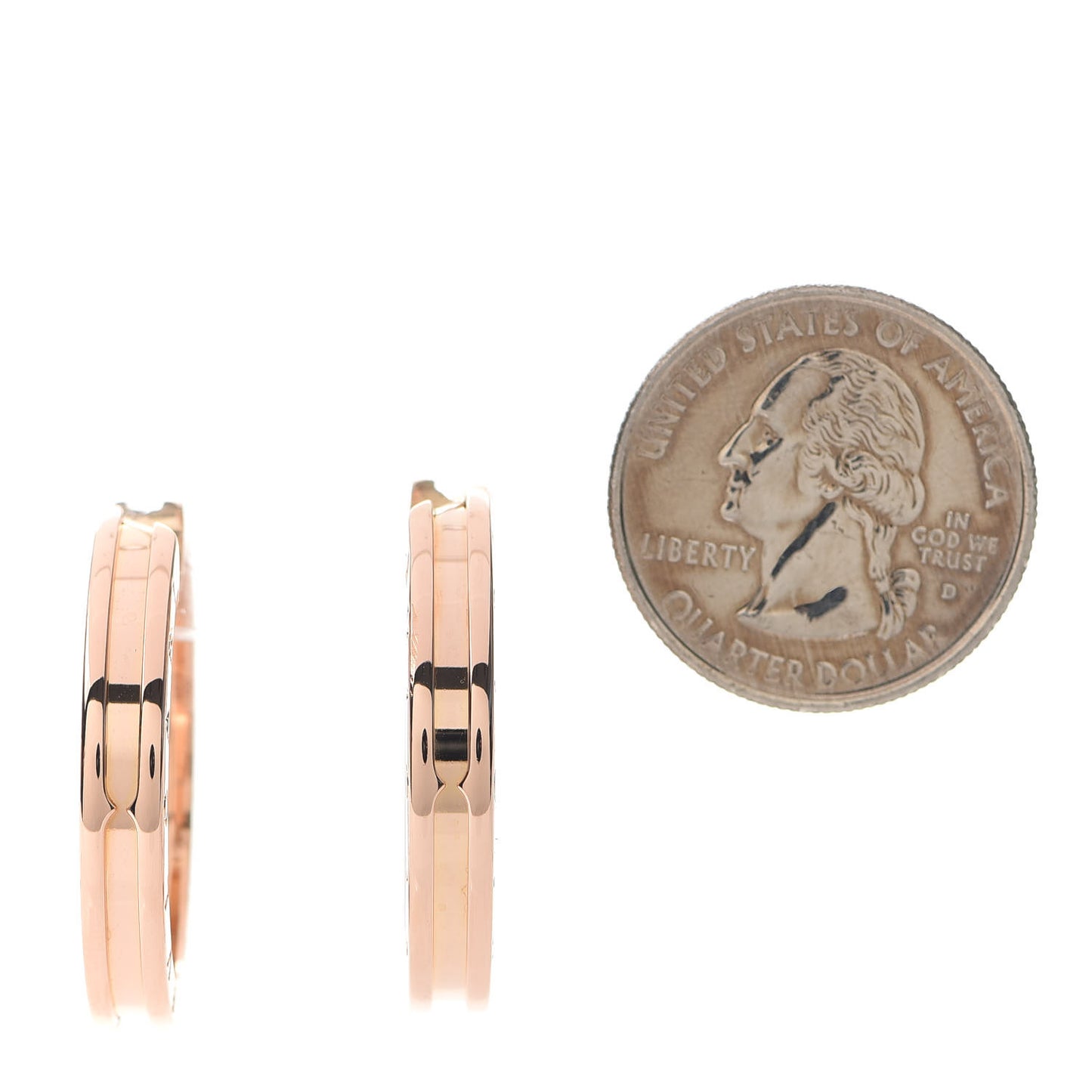 18K Rose Gold B.Zero1 Hoop Earrings