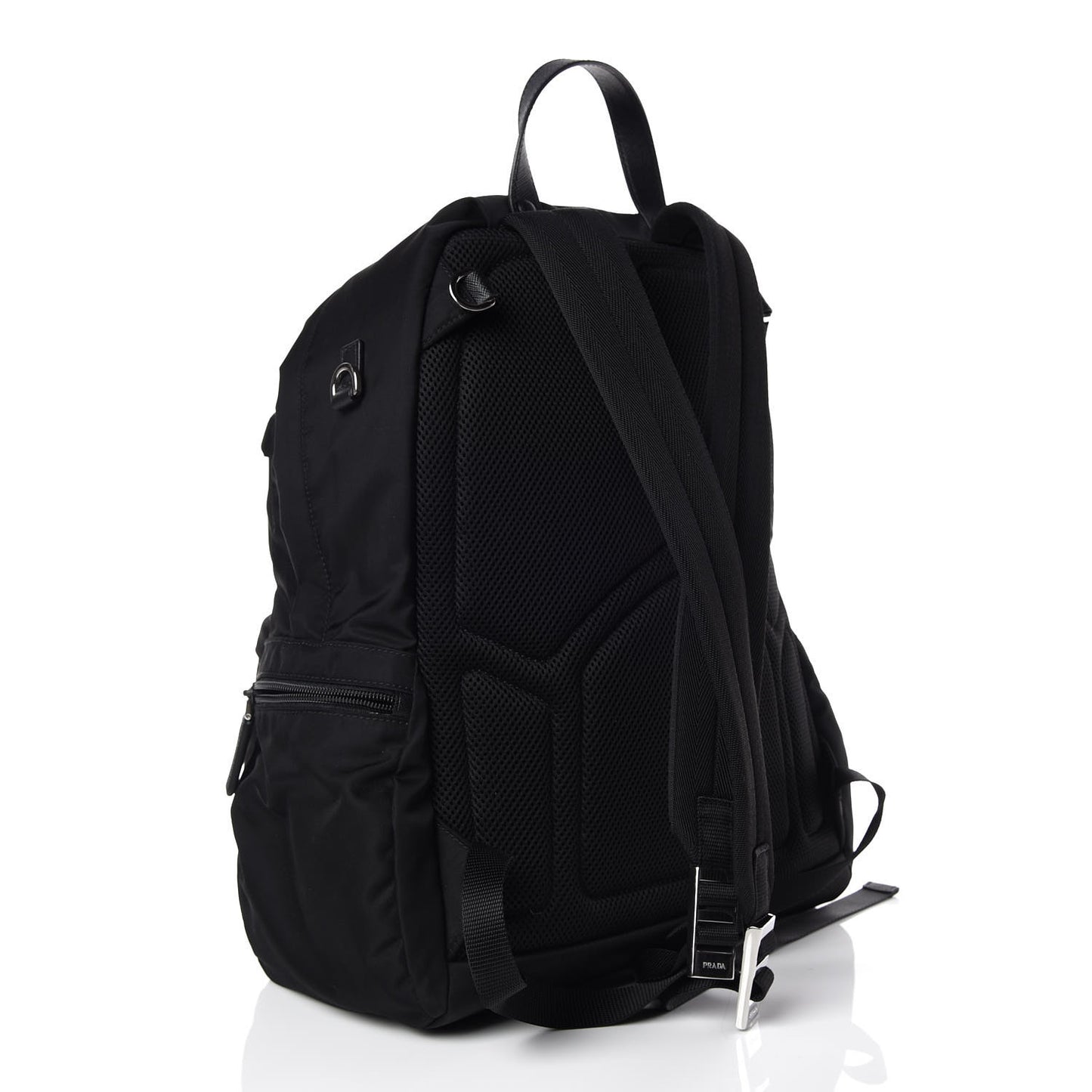 Nylon Saffiano Day Backpack Black