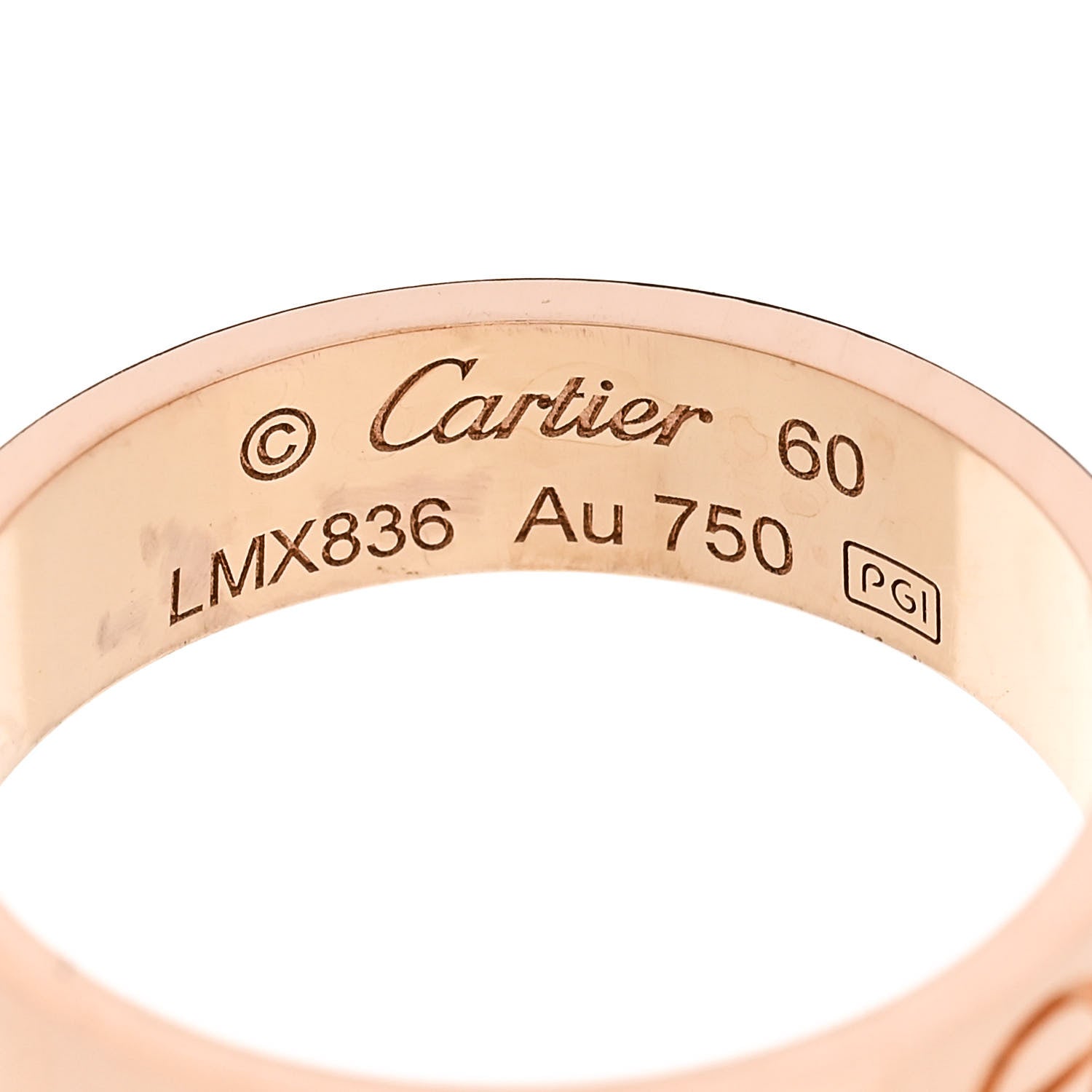 Cartier 18K Pink Gold 5.5mm LOVE Ring 60 9 4 of 5