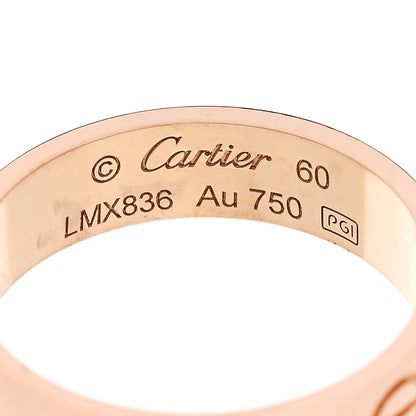 Cartier 18K Pink Gold 5.5mm LOVE Ring 60 9 4 of 5