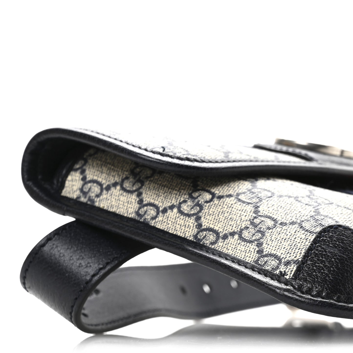 GG Supreme Monogram Web Small Ophidia Belt Bag 90 36 Beige Navy