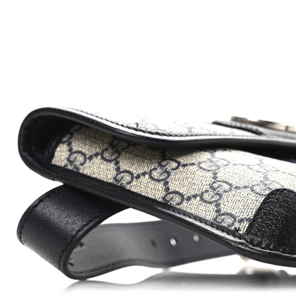 Gucci GG Supreme Monogram Web Small Ophidia Belt Bag 90 36 Beige Navy 9 of 11