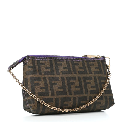 Fendi Zucca Spalmati Pochette Tobacco Viola 3 of 9