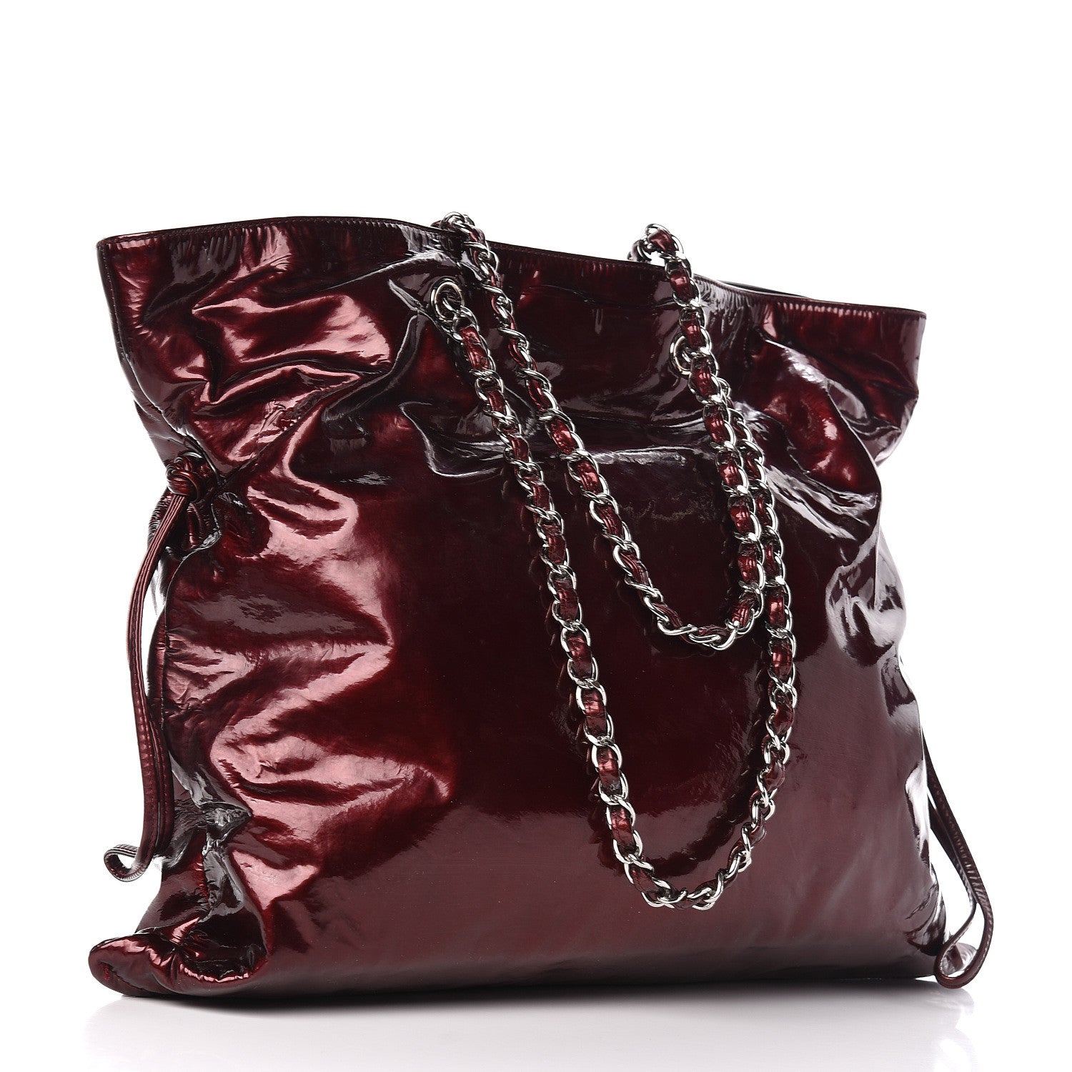 Chanel Patent Bonbons Shopper Tote Bordeaux 3 of 13