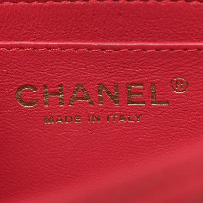 Chanel Lambskin Chevron Quilted Mini Square Flap Pink 6 of 10
