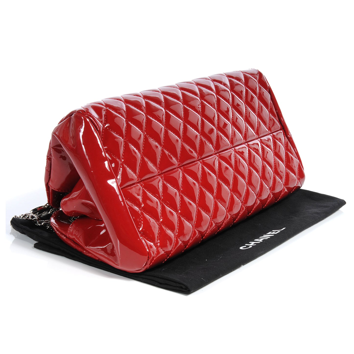 Patent Quilted Medium Just Mademoiselle Red