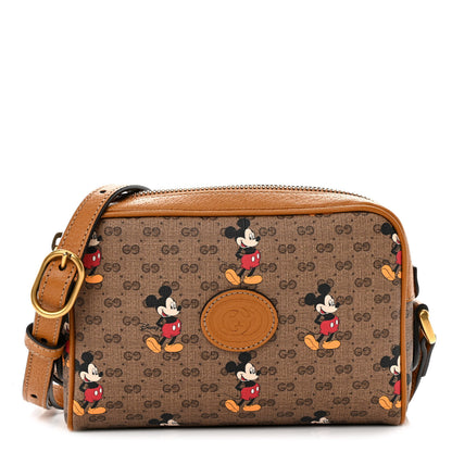 Gucci X DISNEY Mini Vintage GG Supreme Monogram Mickey Mouse Shoulder Bag Beige Vintage Sun Oil 1 of 11