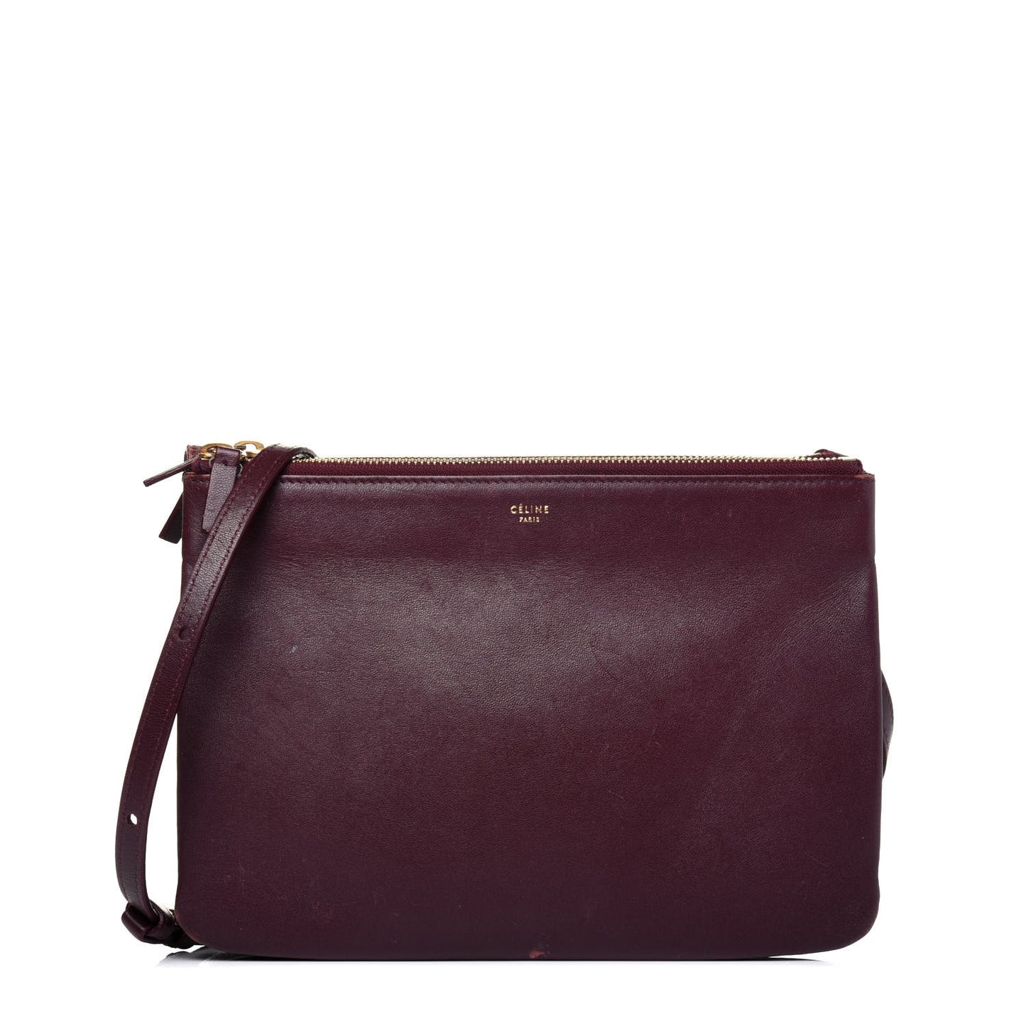 Lambskin Large Trio Crossbody Bag Burgundy