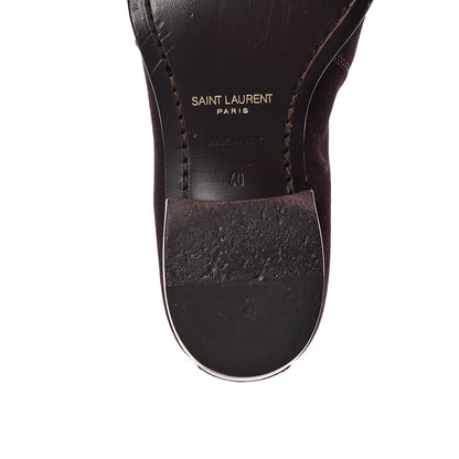 Saint Laurent Suede Soho Calfskin Ankle Boots 40 Deep Blood 12 of 25
