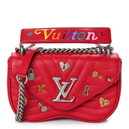 Louis Vuitton Calfskin Love Lock New Wave Chain PM Scarlet 1 of 8